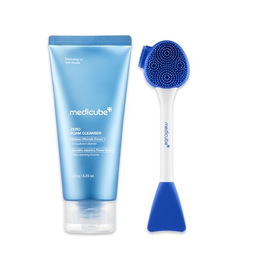 Gentle Zero Pore Cleansing Set - Zero Foam Cleanser and Pore Brush | Deep Pore Cleansing for Fresh, Clear, and Smooth Skin, Zero Foam with Rich Soft Foam and Pore Brush for Ultimate Cleansing