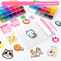 Pixel Art Fuse Beads Kit – Large DIY Craft Set with Iron, Arts & Crafts Supplies, Room Decorations, Fun Educational Toy for Boys & Girls