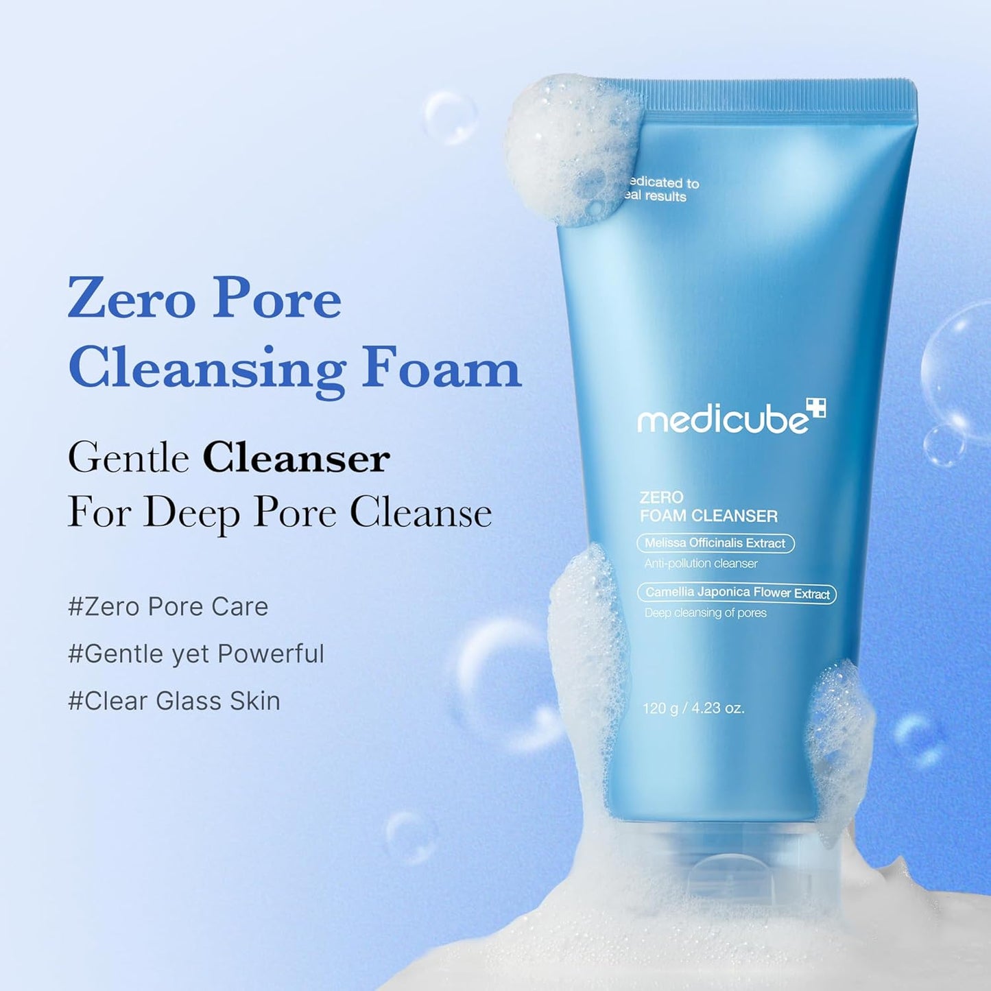 Gentle Zero Pore Cleansing Set - Zero Foam Cleanser and Pore Brush | Deep Pore Cleansing for Fresh, Clear, and Smooth Skin, Zero Foam with Rich Soft Foam and Pore Brush for Ultimate Cleansing