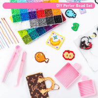 Pixel Art Fuse Beads Kit – Large DIY Craft Set with Iron, Arts & Crafts Supplies, Room Decorations, Fun Educational Toy for Boys & Girls