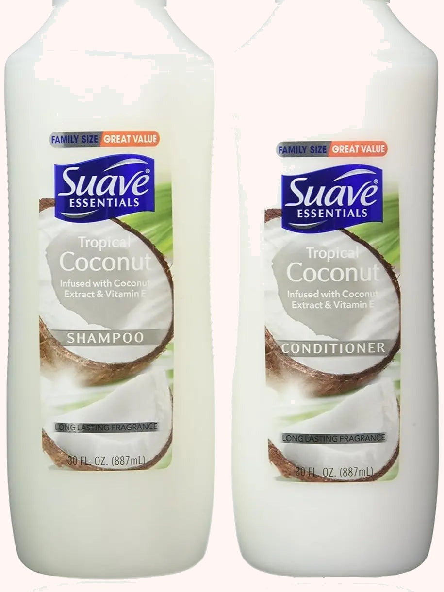 Suave Essentials Champu y Acondicionador Coco Tropical